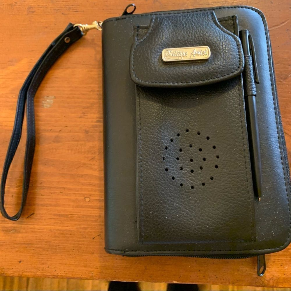 Philippe Amiel Planner Black Vegan Leather pen does not work no calculator
